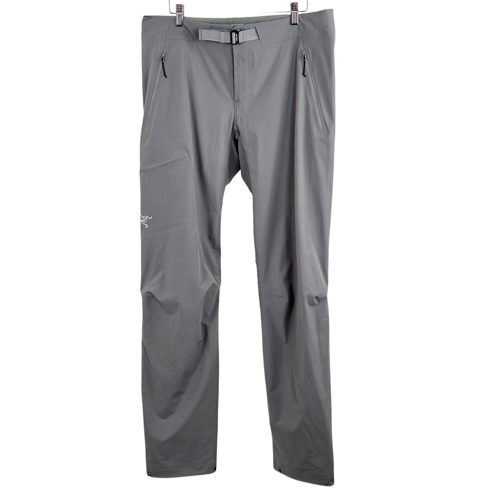 Arcteryx Gamma Pant Men 34-R x 32 Grey Softshell Hiking Technical Trousers